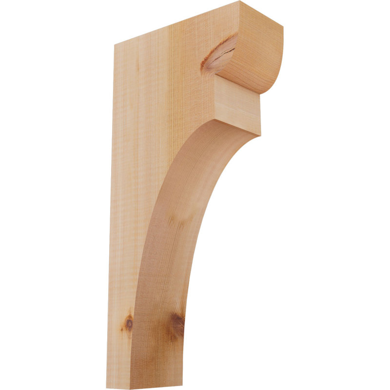 Yorktown Corbel, H 16 po x l 3,5 po x P 8 po, Cèdre rouge, Lisse