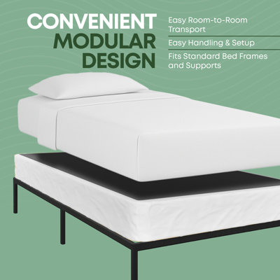 Wooden Box Spring / foundation for Mattress Support, Easy to Assemble
