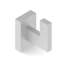 Devon Hook - Wall Mount - 3" Stainless Steel/Matt Black-1686298092