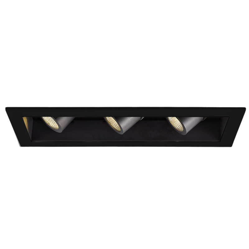 Black Aluminum LED Multi-Spotlight Recessed Lighting Kit