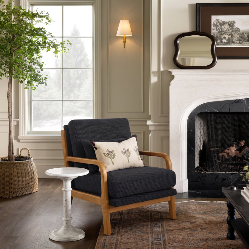 Chaise d'appoint Nubwood Mid Century Modern, Noir