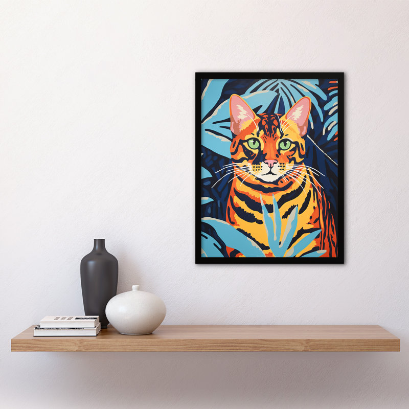 Bengal In The Jungle Bold Vibrant - Single Picture Frame Print