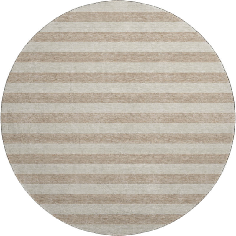 Cerrito Area Rug with Non-Slip Backing, Round 8'
