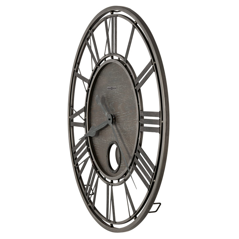 Marius Oversized Silver Iron Transitional Wall Clock