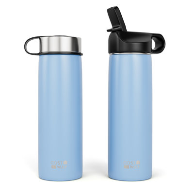 Costway 22 fl. oz. Double Wall Insulated Stainless Steel Water Bottle with