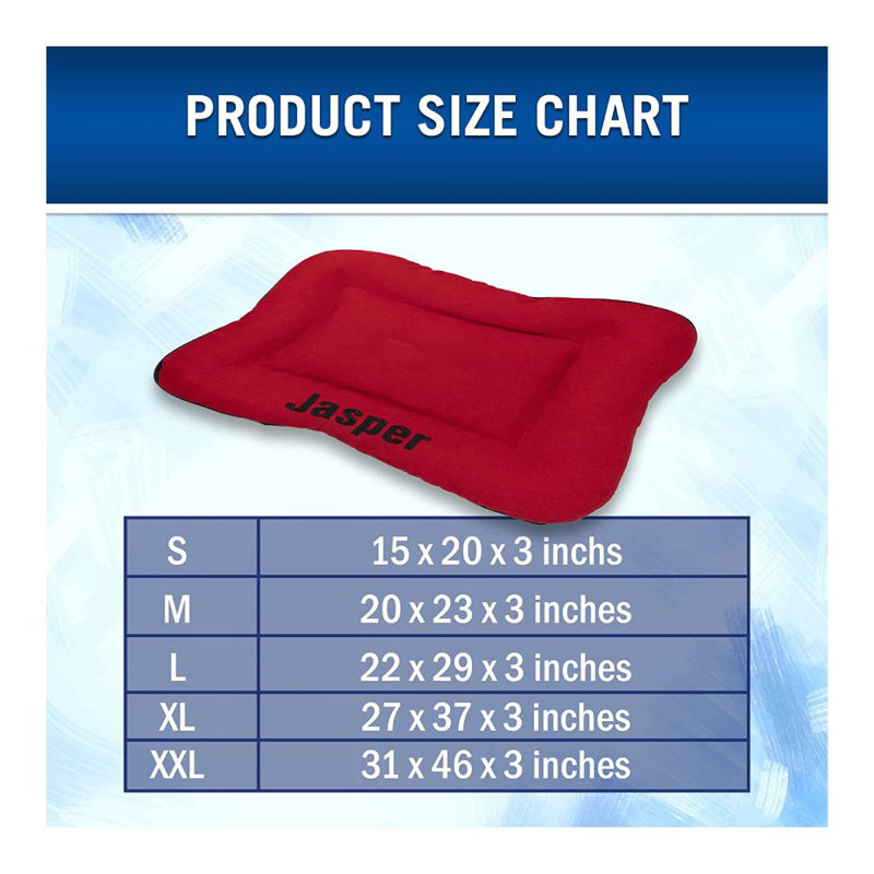 Conner-Lee Orthopedic Polyester Pet Bed, Mdium 23"W x 20"D x 3"H, Red, Yes