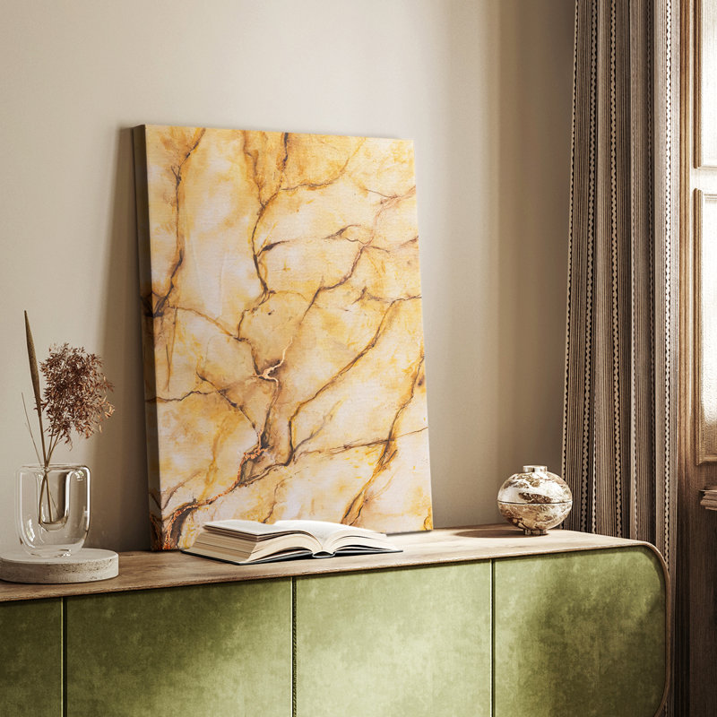 Marbre jaune I - galerie Cavas sur mesure, H 60 po x l 40 po