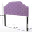 Tête de lit tapissier capitonnée de taille grand, tête de lit en bois massif avec pieds en métal durable-1703494668