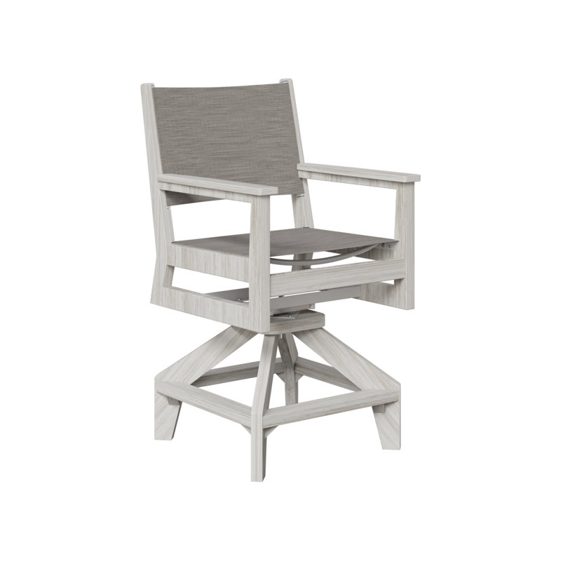 Chaise de comptoir pivotante Berlin Gardens Mayhew, Coquillage, 22.5"