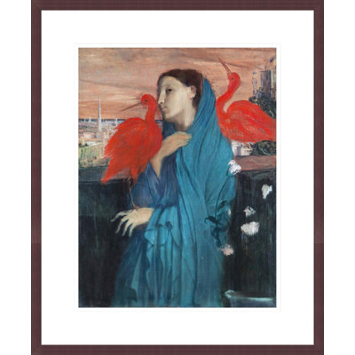 «Young Woman with ibis» par Edgar Degas, impression giclée encadrée
