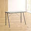 Lalani Glass Top Metal Base Writing Desk