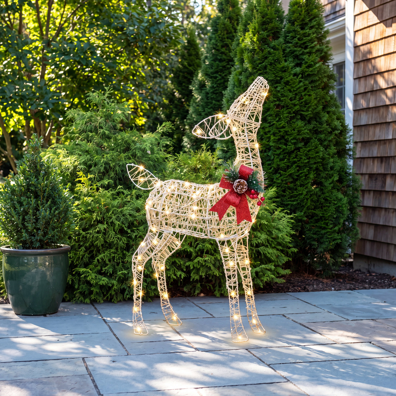 Lighted Christmas Reindeer Lawn Display