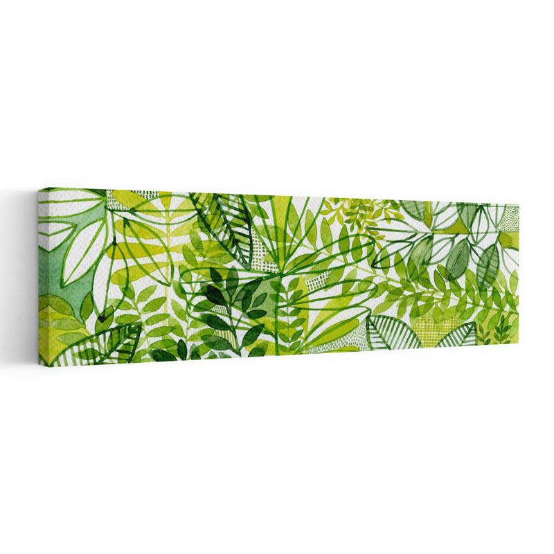 Vibrant Green Foliage by Susan Black - Wrapped Canvas Panoramic Print, 91.44 cm H x 30.48 cm W