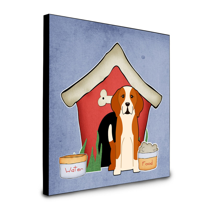 Panneau mural d’art collection dog house Scarvinia, Foxhound anglais