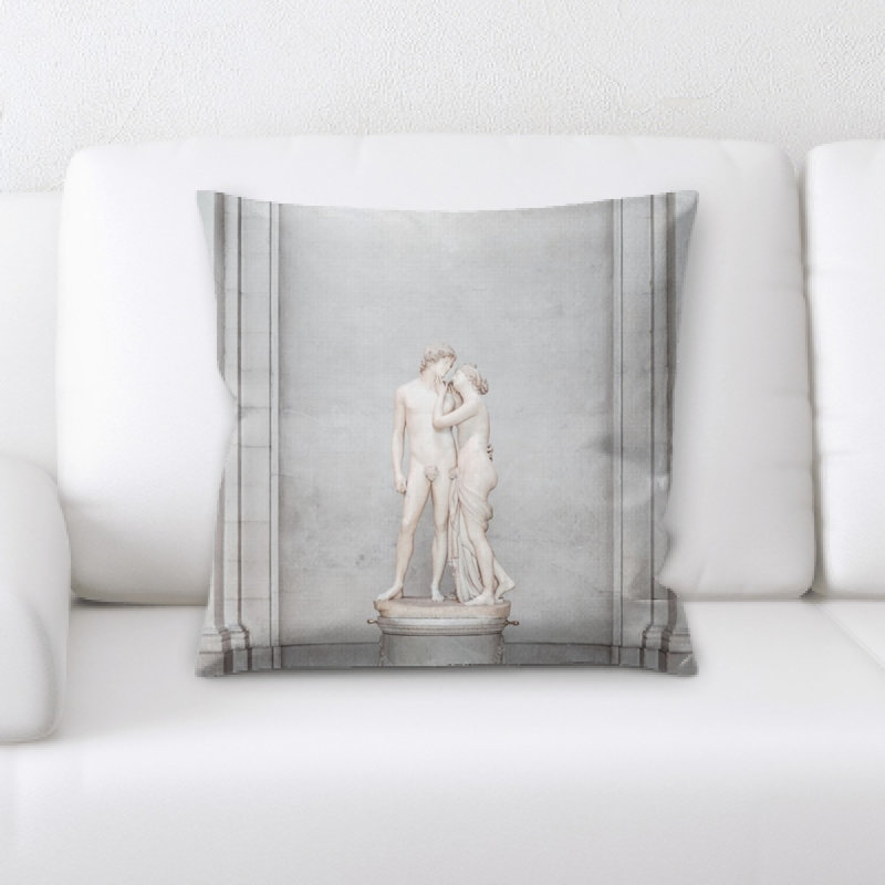Housse et insert de coussin carré Statue