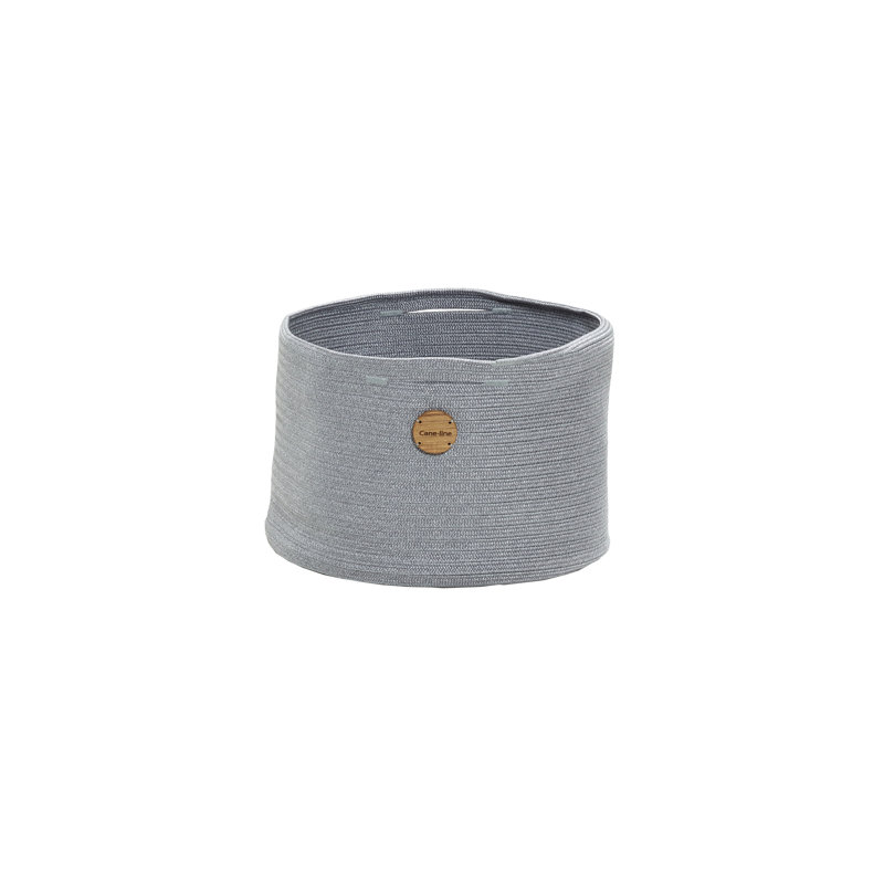 Soft Rope Basket, 9.1" H x 15.8" W x 15.8" D, Light Gray