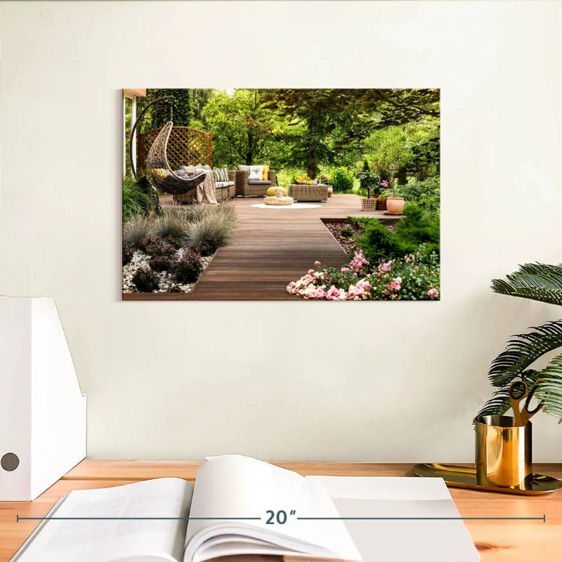 Terrasse de jardin en bois Kerrick, H 8 po x l 12 po