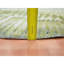 Tapis oriental rond 8 pi x 8 pi vert safari crocodile, 100% soie, luxuriant et moelleux, noué à la main