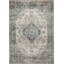 Tapis gris / bleu en polypropylène Mainville-1560235092
