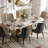 HOBART 7 Pieces Modern Dining Table Sets For 6, Sintered Stone Dining Table With 6 Chairs, Rectangular Dining Room Sets-2073042691-2073042688-2073042692