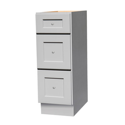 Ransom Gray Shaker 3-drawer base cabinet