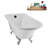 62" Streamline Clawfoot Tub,Tray,Drain, Clawfeet-101628984-102218229