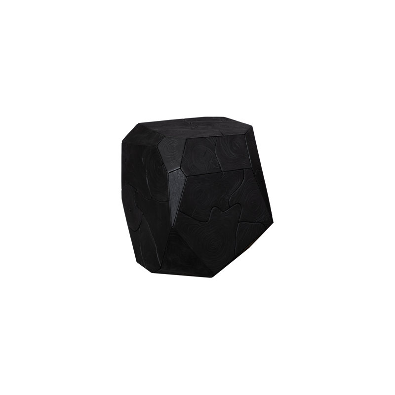 Prism Side Table, Black Finish, Black