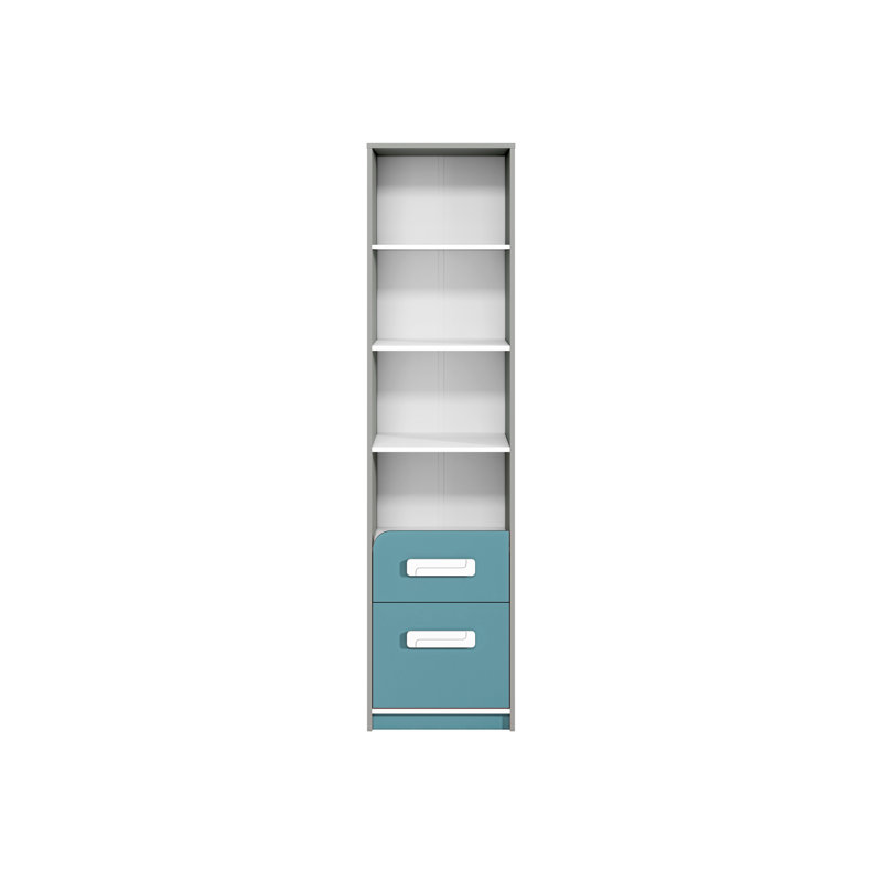 Incera 199cm H x 50cm W Standard Bookcase, Blue