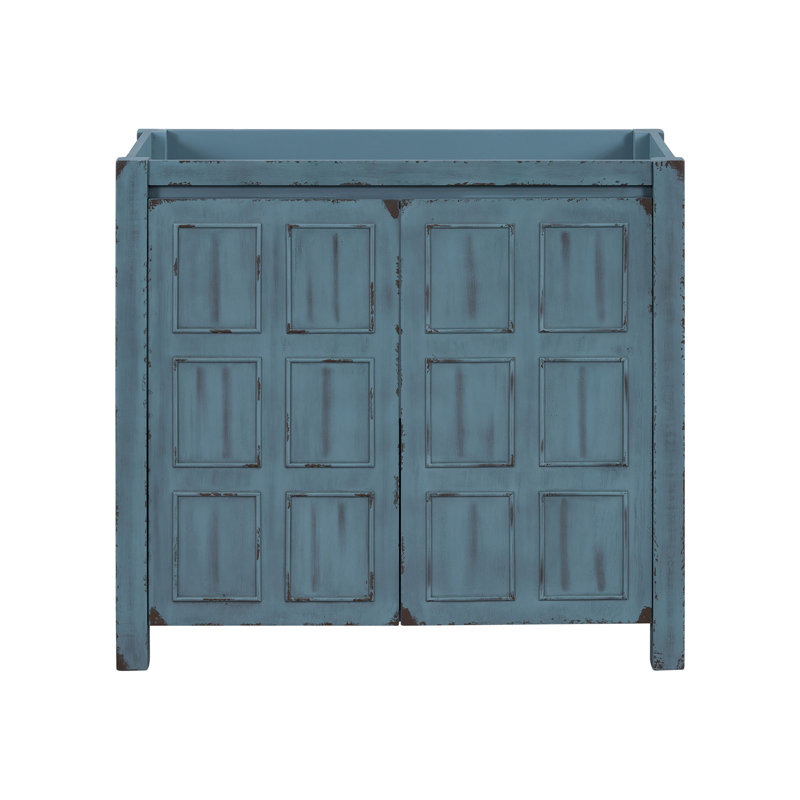[Cabinet seulement] Meuble-lavabo de 36 po avec tablettes réglables, Bleu