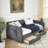 Twin Size Upholstery Daybed with Trundle Bed and Two Storage Drawers , Flat Arms with Pocket-1583249965
