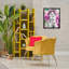 Kitty Among Flowers Black Framed Floater Canvas Wall Art by Chelsea Goodrich-1555573719-1555573714