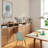 Brender Armless Dining Side Chairs – Set of 2 Upholstered Cushion Seats with Natural Wood Legs, Modern Style-628195743