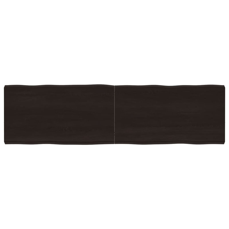 Solid Wood Table Top, Dark Grey, 50cm H x 180cm W x 6cm D