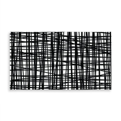 Abstract Small Stripes Tablecloth - Shapes White Bedroom Decor