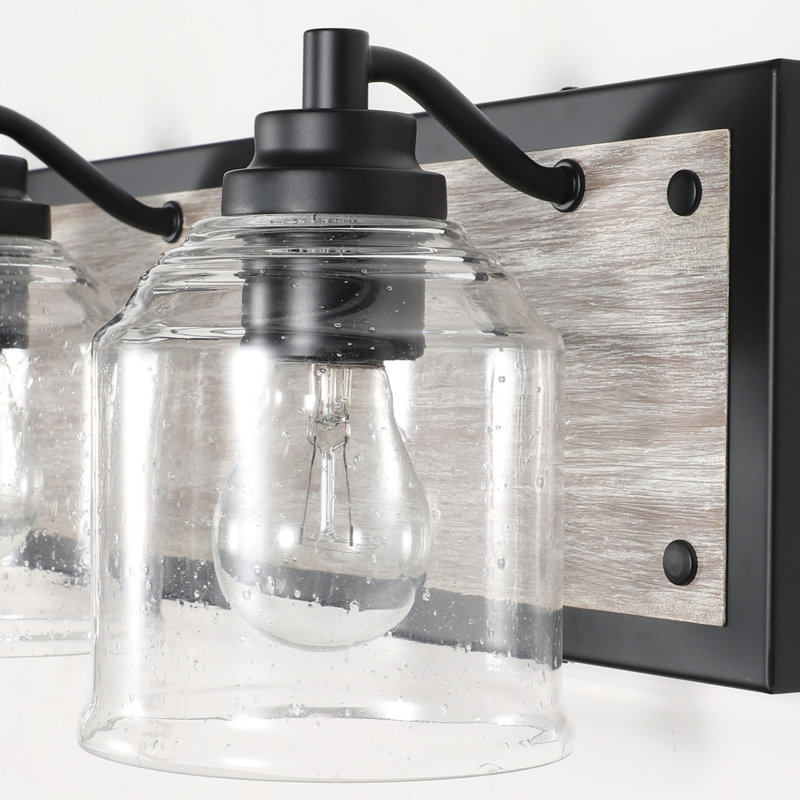     Éclairage pour salle de bain 31 po, Noir/gris, 4