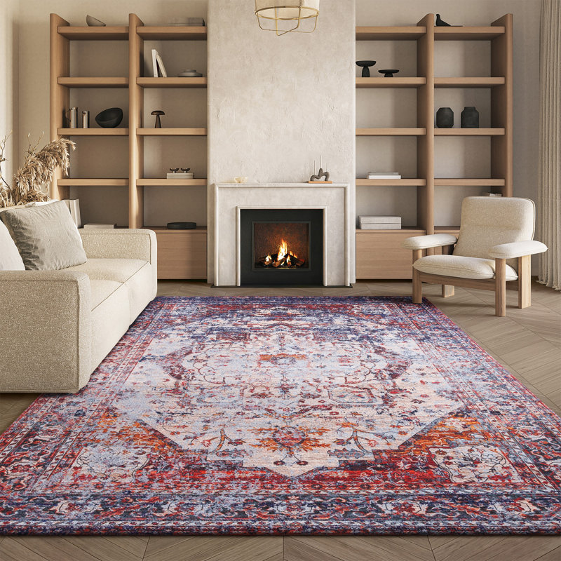 Tapis beige / rouge Jetsyn Performance