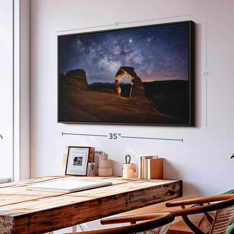«Milky Way Over Delicate Arch In Arches Park», reproduction sur toile, H 25 po x l 37 po