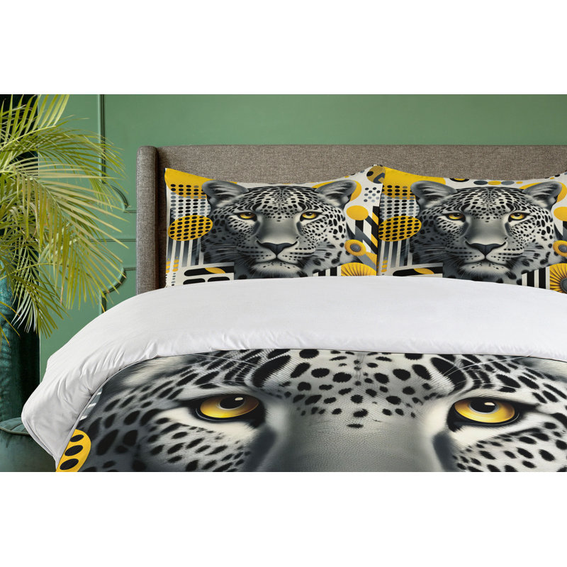 Leopard Duvet Cover, King Duvet Cover + 2 Standard Shams