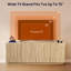 Meuble télé cannelé de style moderne du milieu du siècle avec portes à fermeture douce, compatible avec les téléviseurs jusqu'à 75 pouces, en bois naturel-888358853