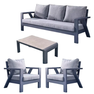 Nabiel 5 - Person Patio Conversation Set with Cushions
