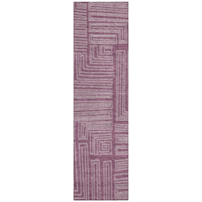 Clayra Purple Washable Indoor-Outdoor Rug - 
