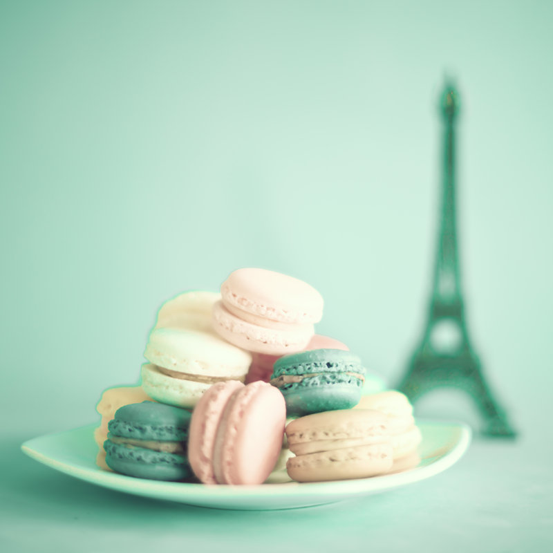Macaroons on a Plate 1 Piece Wrapped Canvas Wall Art, 91cm H x 91cm W