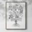 «B&W Plant Spechantillon II», reproduction encadrée - bois massif-1094205172