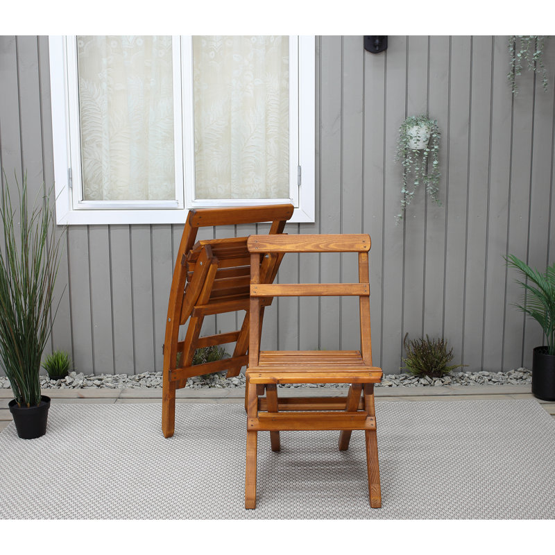 Arlot Folding Patio Dining Side Chair, Cappuccino