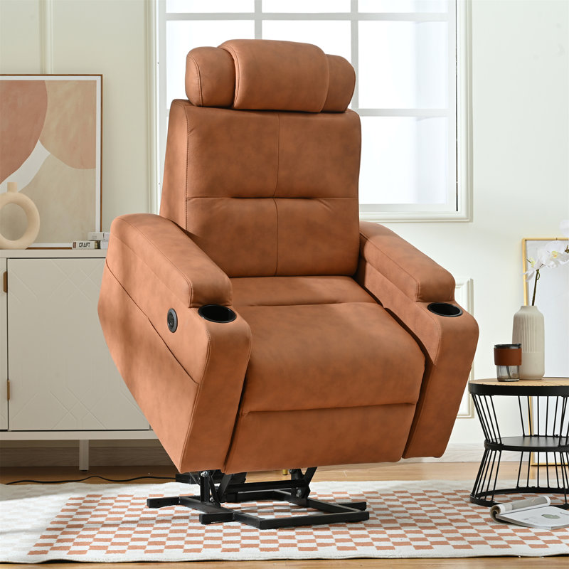 Fauteuil inclinable électrique lève-personne Orrum, 100 % polyester orange