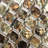 Art Deco Agate Stone 2" x 3" Glass Mosaic Tile