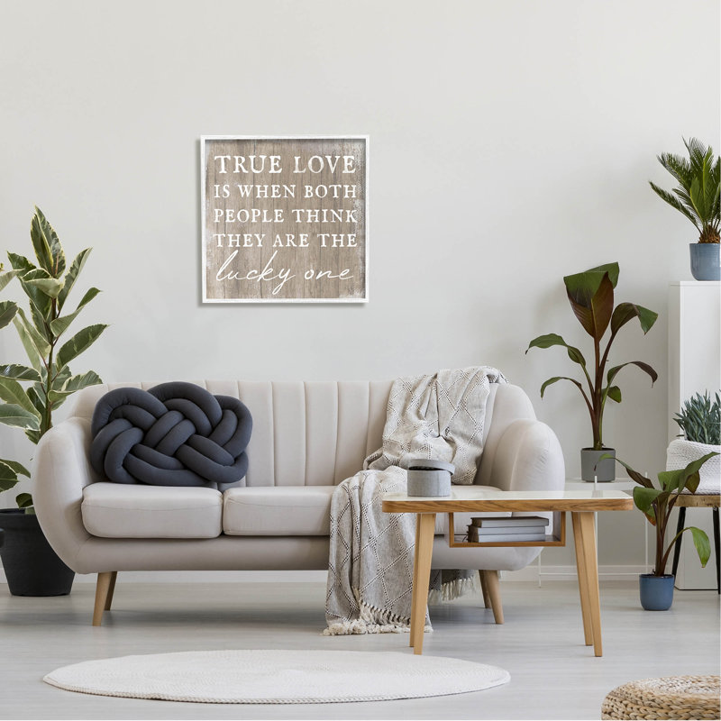 True Love Lucky Ones at-082, H 24 po x l 24 po x P 1,5 po, Giclée encadrée blanc bord de mer