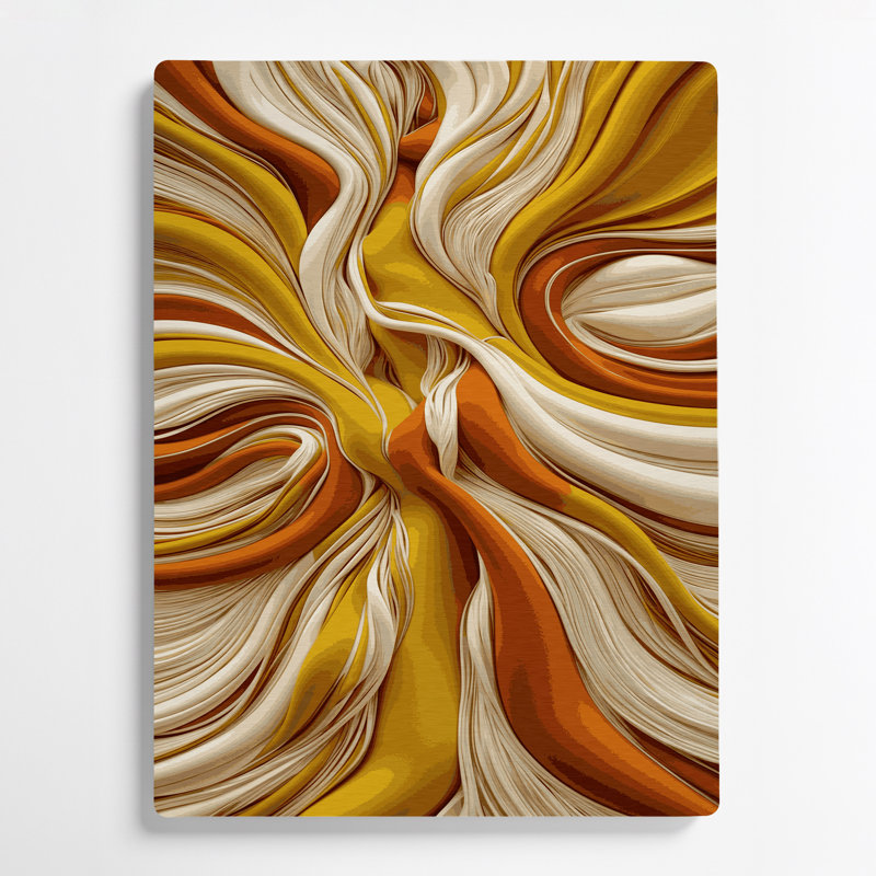 Abstrait art figuratif 51, H 12 po x l 18 po