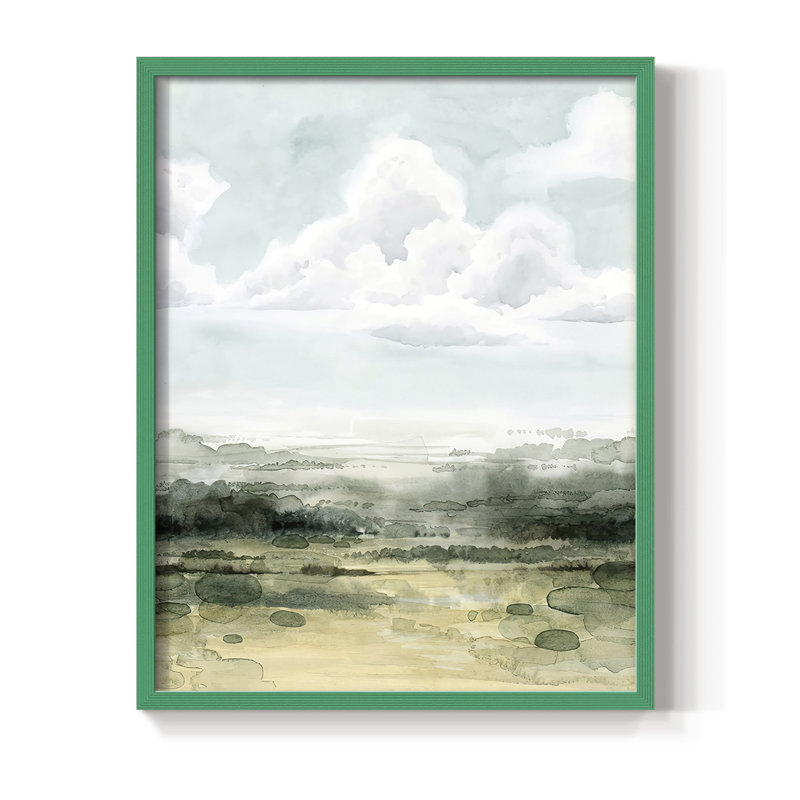 «Valley Highlight II», reproduction encadrée - bois massif, H 10 po x l 8 po, Vert