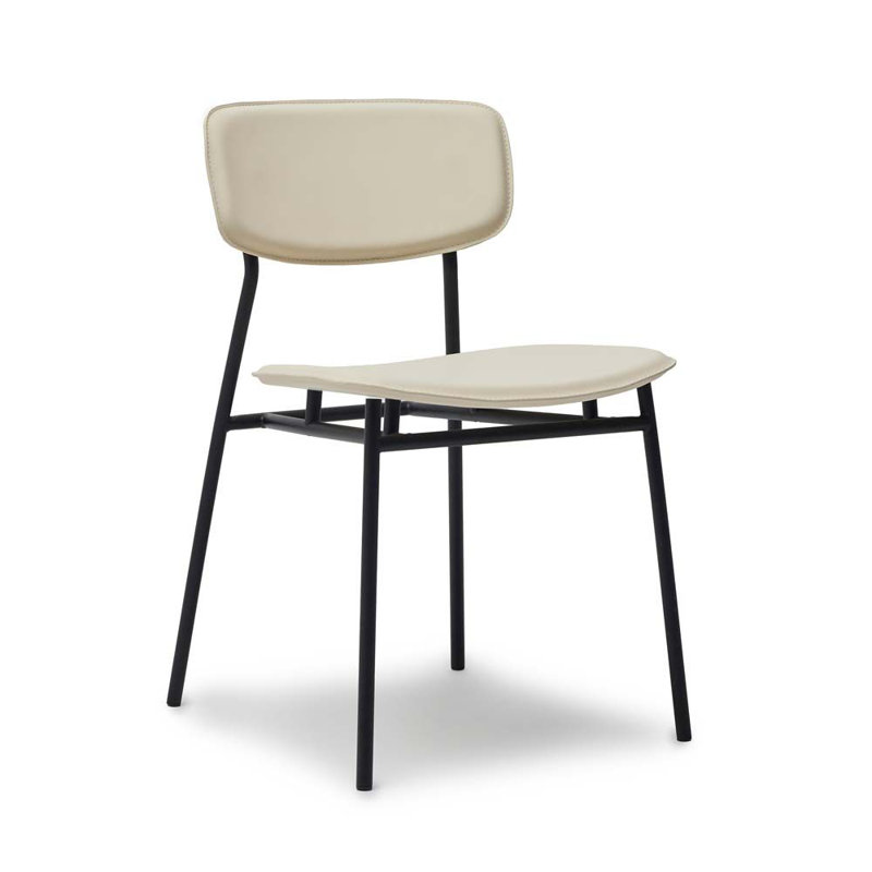Albert Leather Dining Chair, Macadamia